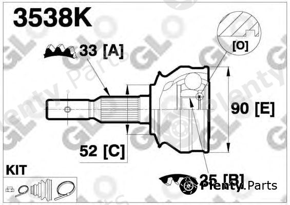  GLO part 3538K Joint Kit, drive shaft