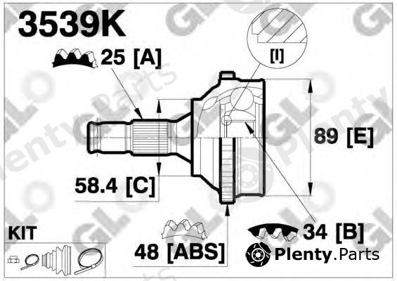  GLO part 3539K Joint Kit, drive shaft