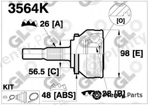  GLO part 3564K Joint Kit, drive shaft