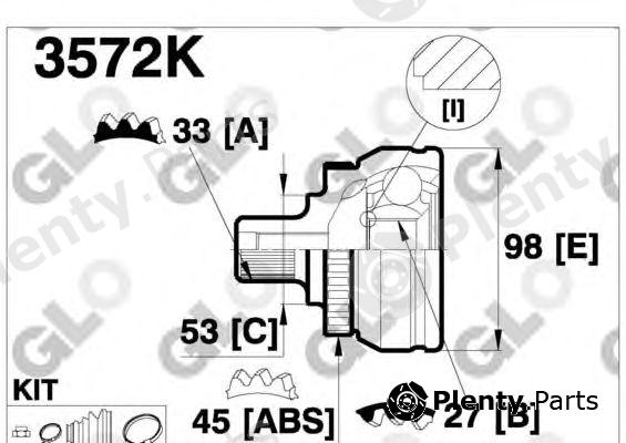  GLO part 3572K Joint Kit, drive shaft