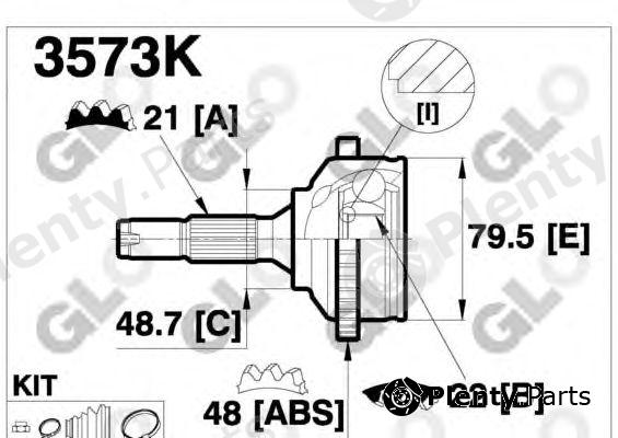  GLO part 3573K Joint Kit, drive shaft