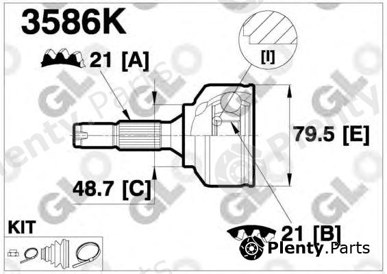  GLO part 3586K Joint Kit, drive shaft