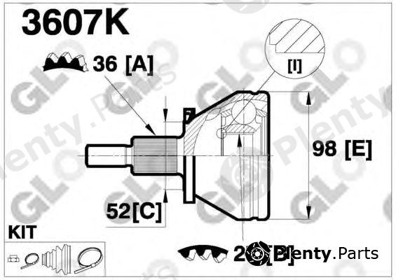  GLO part 3607K Joint Kit, drive shaft