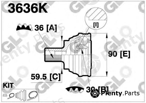  GLO part 3636K Joint Kit, drive shaft