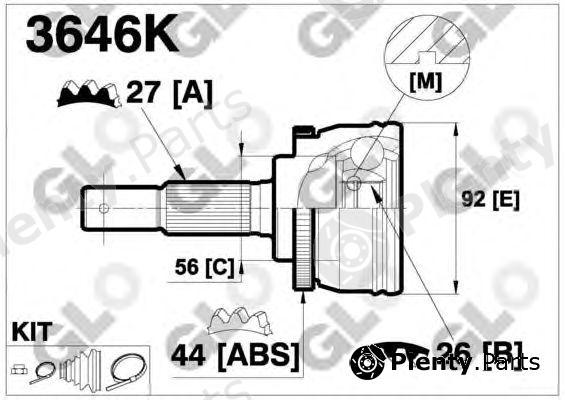  GLO part 3646K Joint Kit, drive shaft