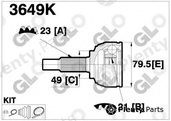 GLO part 3649K Joint Kit, drive shaft