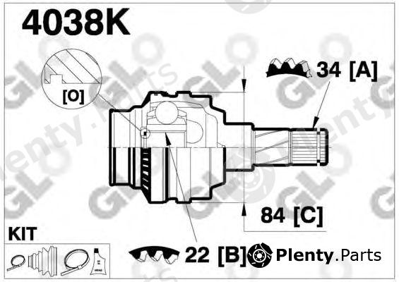  GLO part 4038K Joint Kit, drive shaft