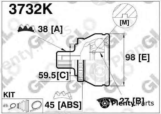  GLO part 3732K Joint Kit, drive shaft