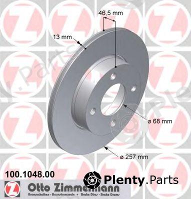  ZIMMERMANN part 100.1048.00 (100104800) Brake Disc