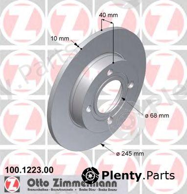  ZIMMERMANN part 100.1223.00 (100122300) Brake Disc