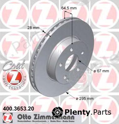  ZIMMERMANN part 400.3653.20 (400365320) Brake Disc