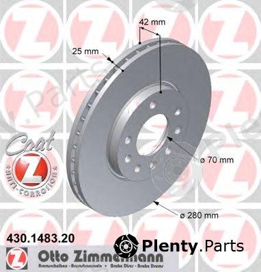  ZIMMERMANN part 430.1483.20 (430148320) Brake Disc