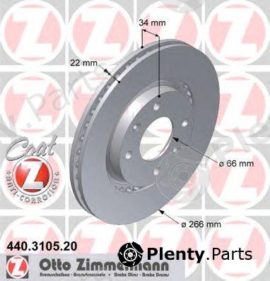  ZIMMERMANN part 440.3105.20 (440310520) Brake Disc