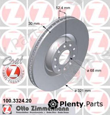  ZIMMERMANN part 100.3324.20 (100332420) Brake Disc