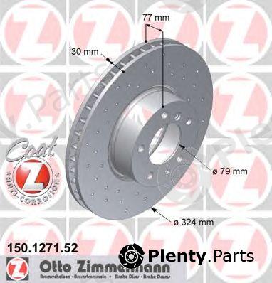  ZIMMERMANN part 150.1271.52 (150127152) Brake Disc