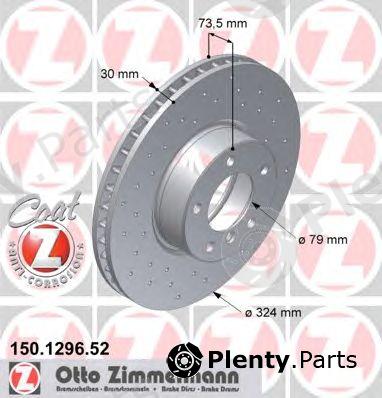  ZIMMERMANN part 150.1296.52 (150129652) Brake Disc