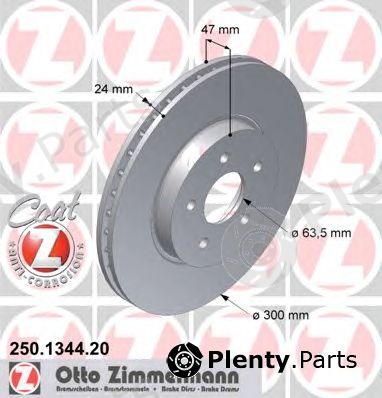  ZIMMERMANN part 250.1344.20 (250134420) Brake Disc