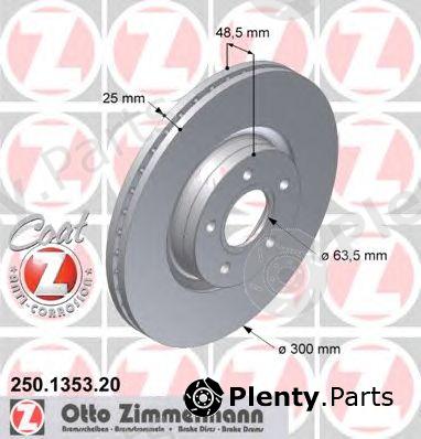  ZIMMERMANN part 250.1353.20 (250135320) Brake Disc