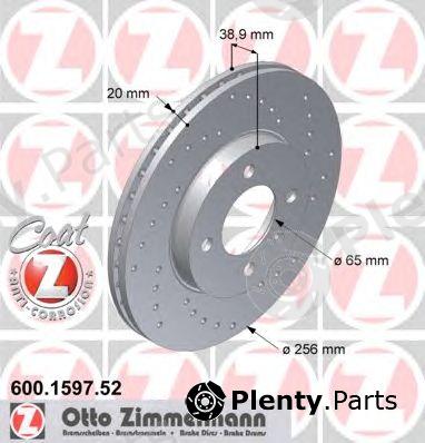  ZIMMERMANN part 600.1597.52 (600159752) Brake Disc
