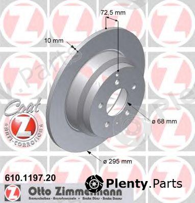  ZIMMERMANN part 610.1197.20 (610119720) Brake Disc