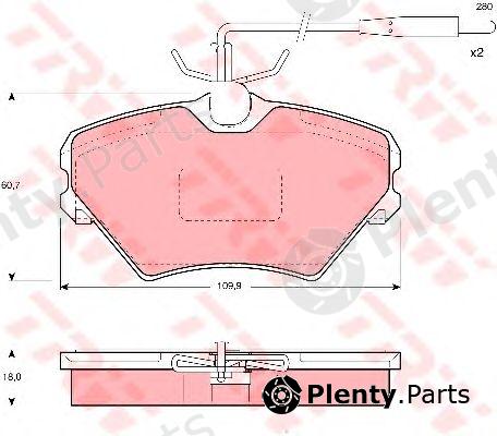 TRW part GDB1087 Brake Pad Set, disc brake
