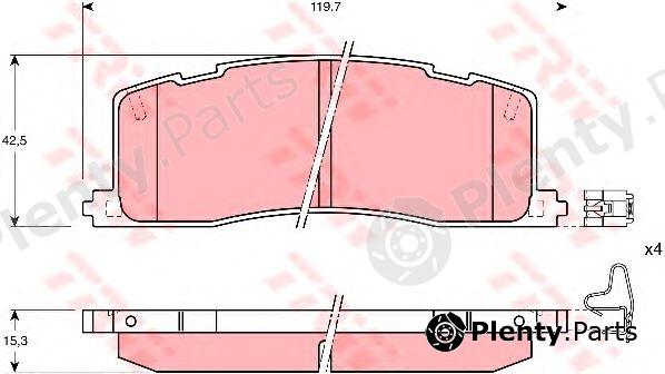  TRW part GDB1138 Brake Pad Set, disc brake