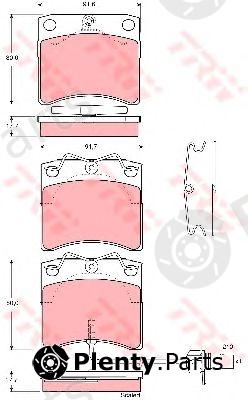  TRW part GDB1368 Brake Pad Set, disc brake