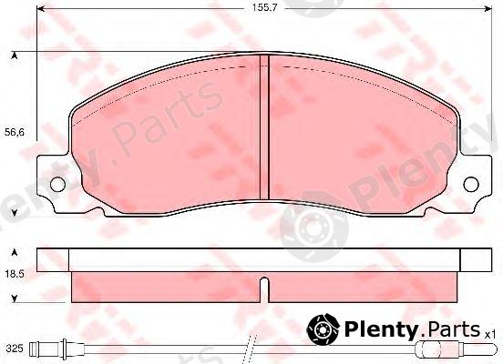  TRW part GDB1407 Brake Pad Set, disc brake