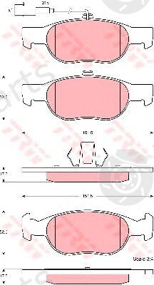  TRW part GDB1564 Brake Pad Set, disc brake