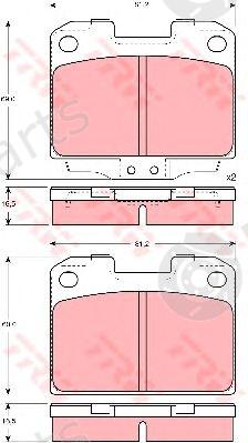  TRW part GDB3104 Brake Pad Set, disc brake