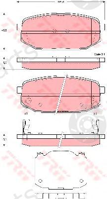  TRW part GDB3384 Brake Pad Set, disc brake