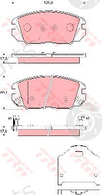 TRW part GDB3409 Brake Pad Set, disc brake