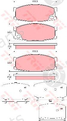  TRW part GDB3423 Brake Pad Set, disc brake
