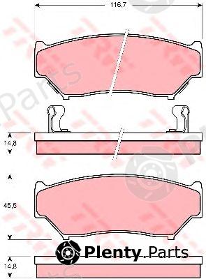  TRW part GDB3436 Brake Pad Set, disc brake