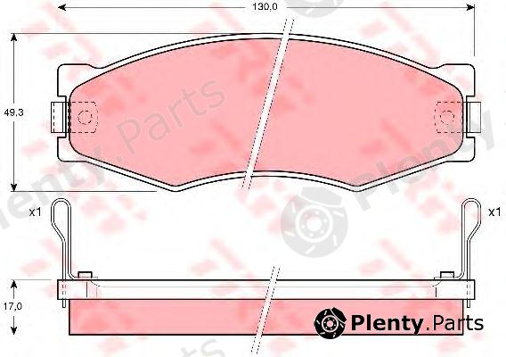  TRW part GDB367 Brake Pad Set, disc brake