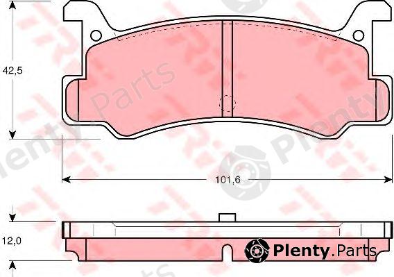  TRW part GDB375 Brake Pad Set, disc brake