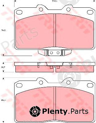  TRW part GDB4076 Brake Pad Set, disc brake