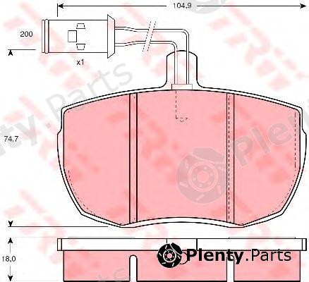  TRW part GDB789 Brake Pad Set, disc brake