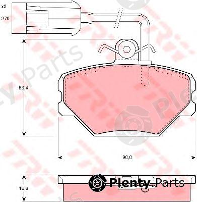  TRW part GDB852 Brake Pad Set, disc brake