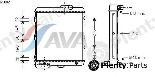  AVA QUALITY COOLING part AI2002 Radiator, engine cooling