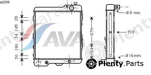  AVA QUALITY COOLING part AI2038 Radiator, engine cooling