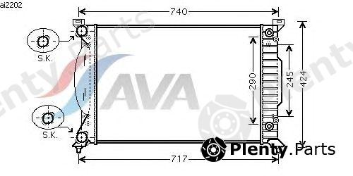  AVA QUALITY COOLING part AI2202 Radiator, engine cooling