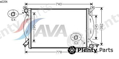  AVA QUALITY COOLING part AI2206 Radiator, engine cooling