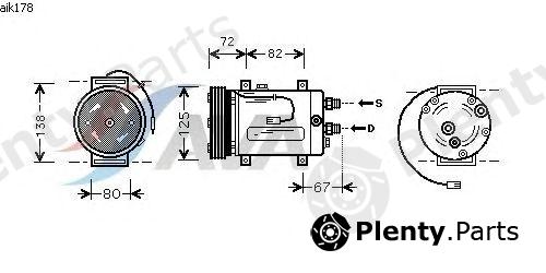  AVA QUALITY COOLING part AIK178 Compressor, air conditioning
