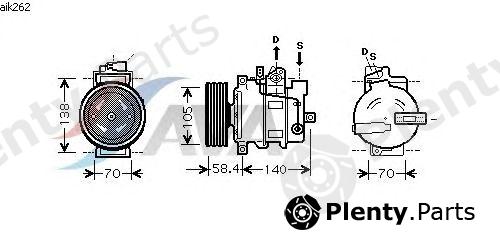  AVA QUALITY COOLING part AIK262 Compressor, air conditioning
