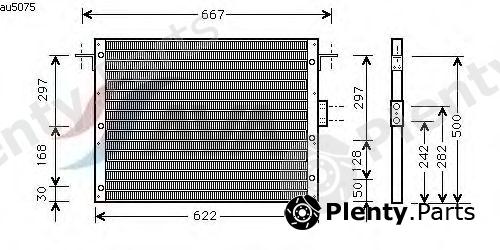  AVA QUALITY COOLING part AU5075 Condenser, air conditioning