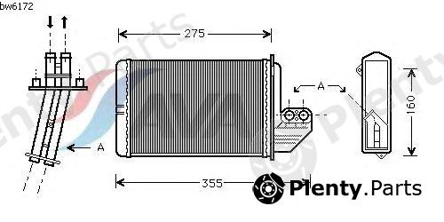  AVA QUALITY COOLING part BW6172 Heat Exchanger, interior heating