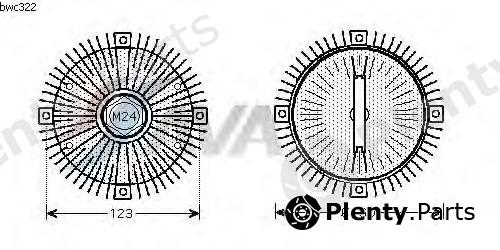  AVA QUALITY COOLING part BWC322 Clutch, radiator fan