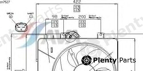  AVA QUALITY COOLING part CN7527 Fan, radiator