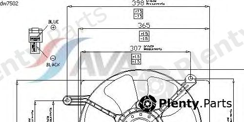  AVA QUALITY COOLING part DW7502 Fan, radiator